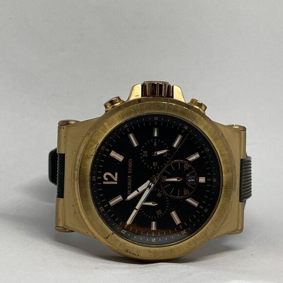 Michael Kors Dylan MK8184 Men's Black Silicone Analog Dial Quartz Watch VK772 - Picture 7 of 12